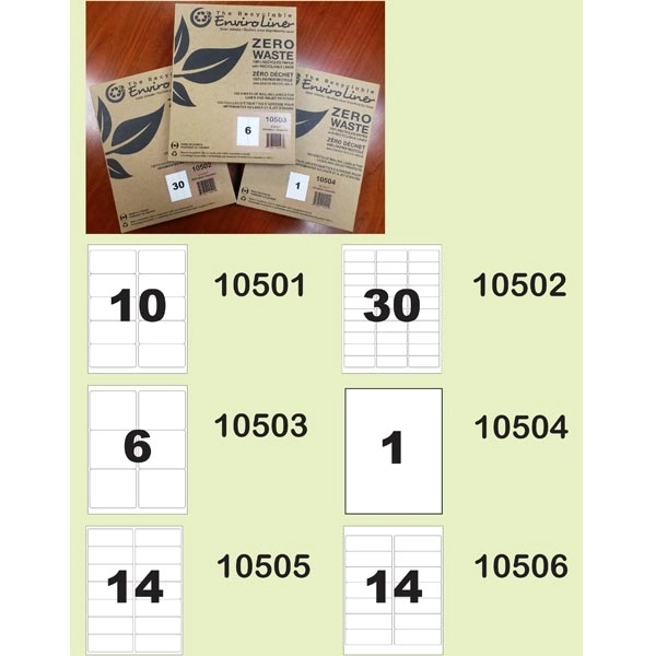100% recycled and recyclable Enviroliner Laser sheets - with Permanent Adhesive.... from ASI 79392 Premiums Plus Inc