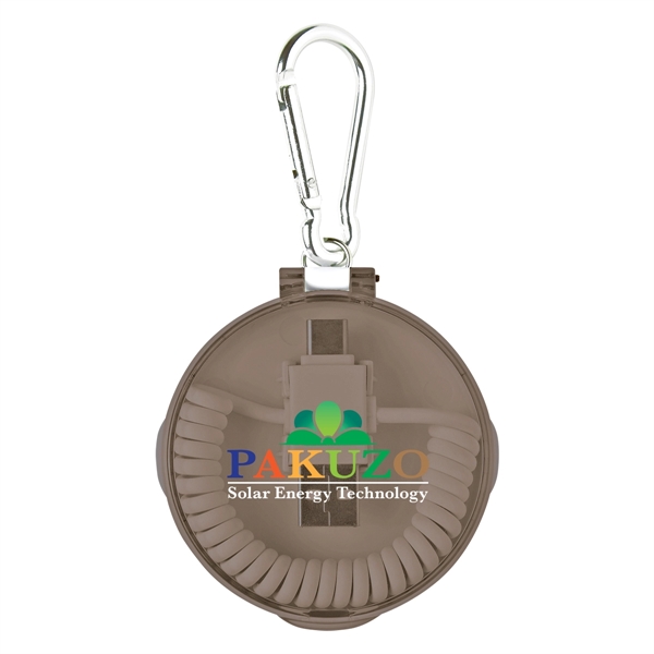 Plastic travel case with carabiner and 4-in-1 charging cables. Compatible w/... from ASI 61125 Hit Promotional Products / Hit®