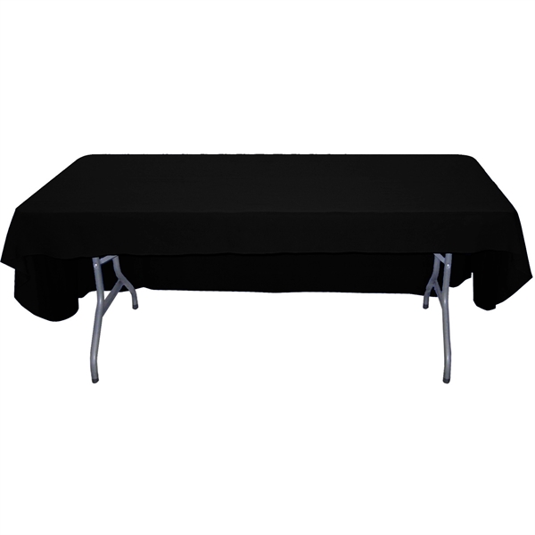 125 x 65" polyester flat 3-sided table cover fits any 6'... from ASI 61966 HPG / Beacon Promotions