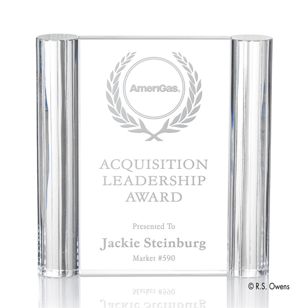 Deep grooved columns of optical crystal are fire polished to give... from ASI 84592 St Regis Group / R S Owens & Co Inc