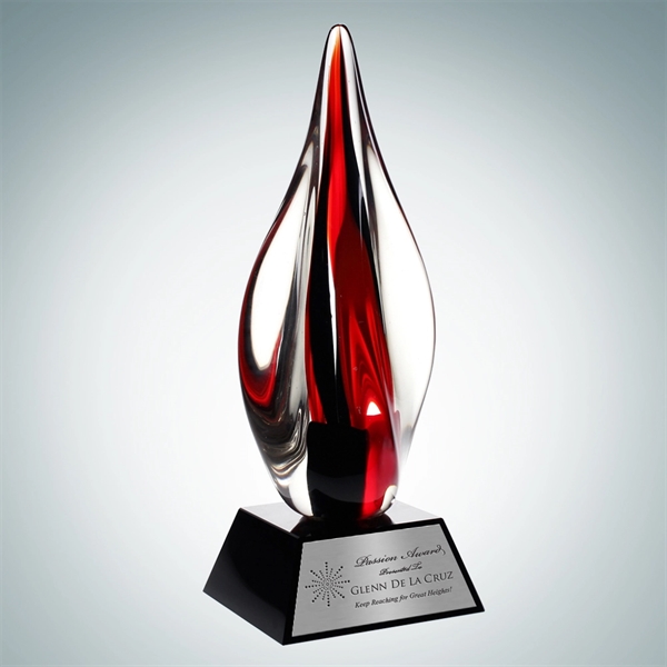 Art Red Contemporary with Black Crystal Base and Silver Plate.... from ASI 47791 Best Deal Awards