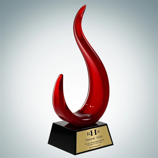Art Glass Tropic Drop Award with Gold Plate..... from ASI 47791 Best Deal Awards