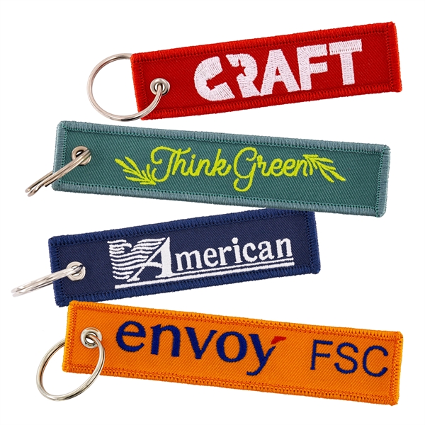 Custom Embroidery Embroidered Key Tags Embroidered Flight Keytag