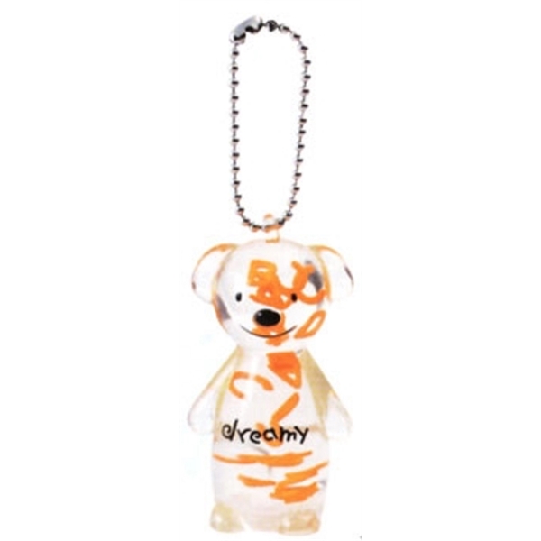 Clear rubber jelly bear shaped key chain with mini insert.... from ASI 31977 Adline Industries Inc