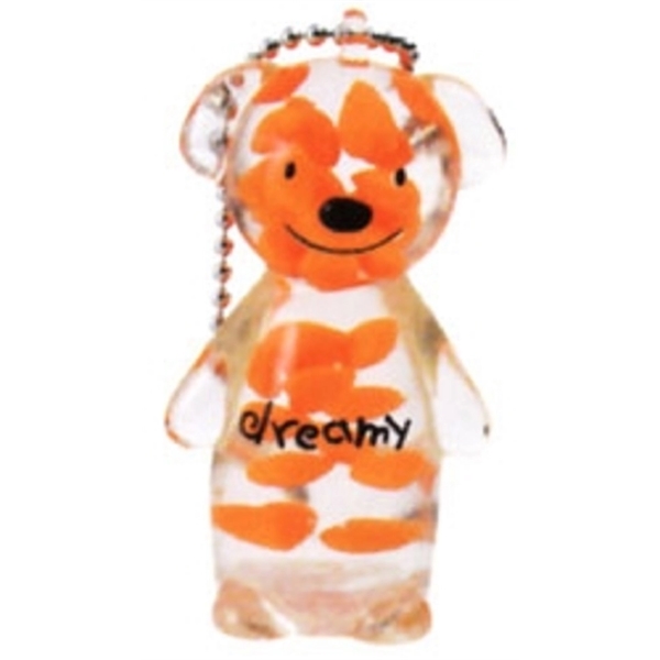 Clear rubber jelly bear shaped key chain with mini insert.... from ASI 31977 Adline Industries Inc