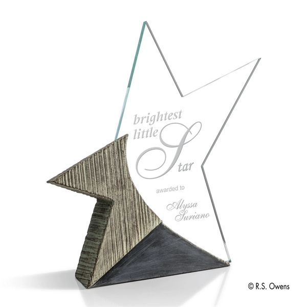 Acrylic star award with stonecast base.... from ASI 84592 St Regis Group / R S Owens & Co Inc