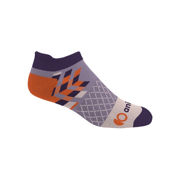 Pantone matched ankle socks with compression arch, blister tab, and terrycloth... from ASI 45657 Pop! Promos