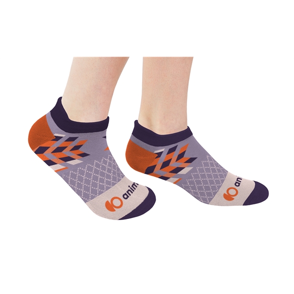 Pantone matched ankle socks with compression arch, blister tab, and terrycloth... from ASI 45657 Pop! Promos