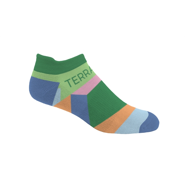 Pantone matched ankle socks with compression arch, blister tab, and terrycloth... from ASI 45657 Pop! Promos