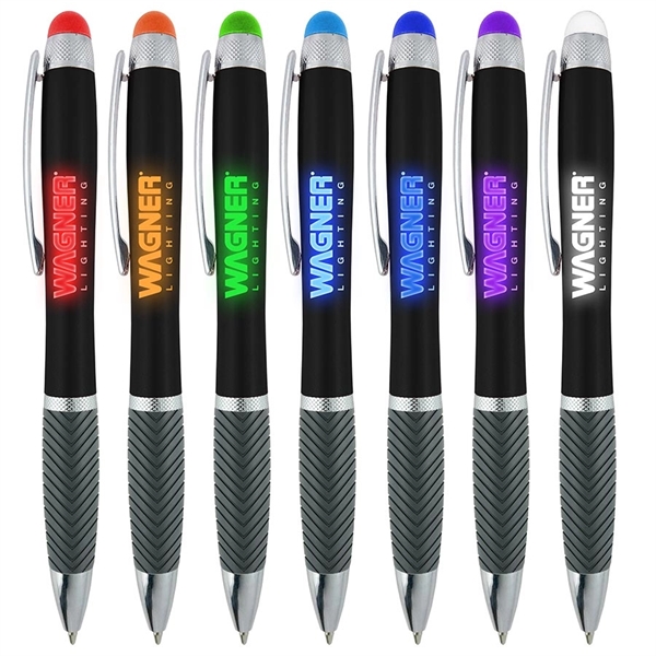 Logo Light Up Pen Color in touchscreen stylus.... from ASI 52387 Empire USA / Pens Line USA