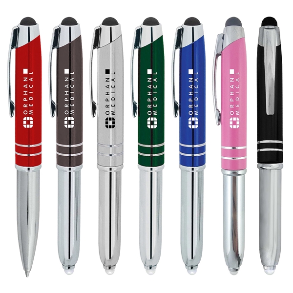 Mercury pen comes in Touchscreen stylus and LED Flashlight.... from ASI 52387 Empire USA / Pens Line USA