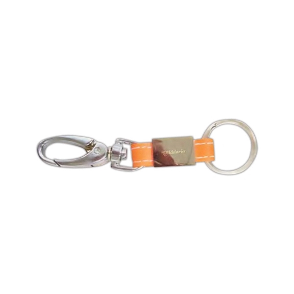 Stock connector key tag with leather connecter band and split ring.... from ASI 43270 Calconix Inc / Time Zone®
