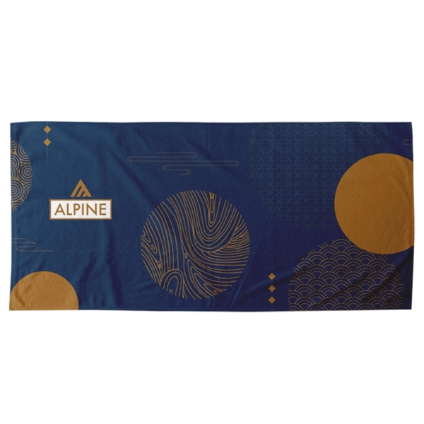 pool towels, 300gsm poly velour material, custom full color sublimation design,... from ASI 67557 LimeLight Ent