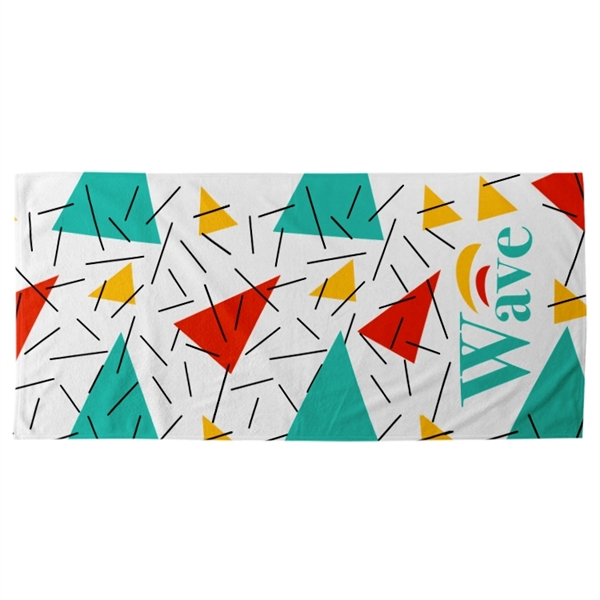 pool towels, 300gsm poly velour material, custom full color sublimation design,... from ASI 67557 LimeLight Ent