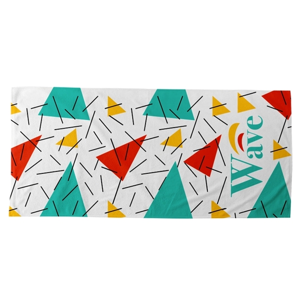 pool towels, 300gsm poly velour material, custom full color sublimation design,... from ASI 67557 LimeLight Ent