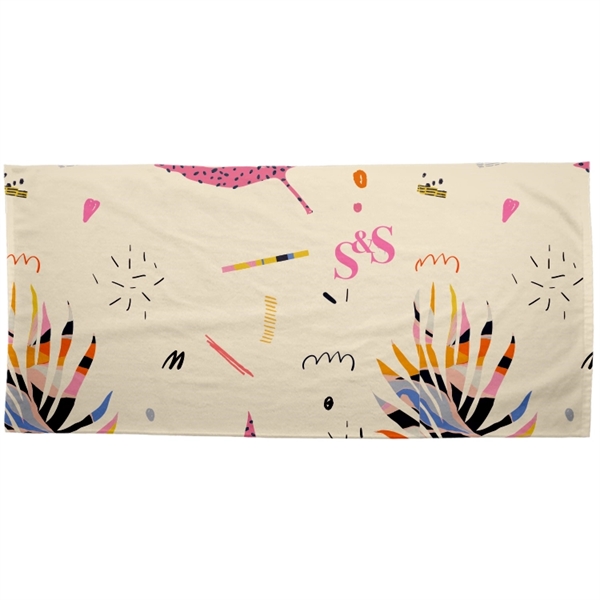 Beach Towel, 360gsm poly velour material, custom full color sublimation design,... from ASI 67557 LimeLight Ent