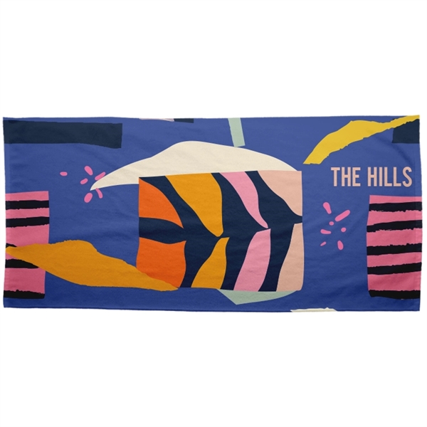 Beach Towel, 360gsm poly velour material, custom full color sublimation design,... from ASI 67557 LimeLight Ent