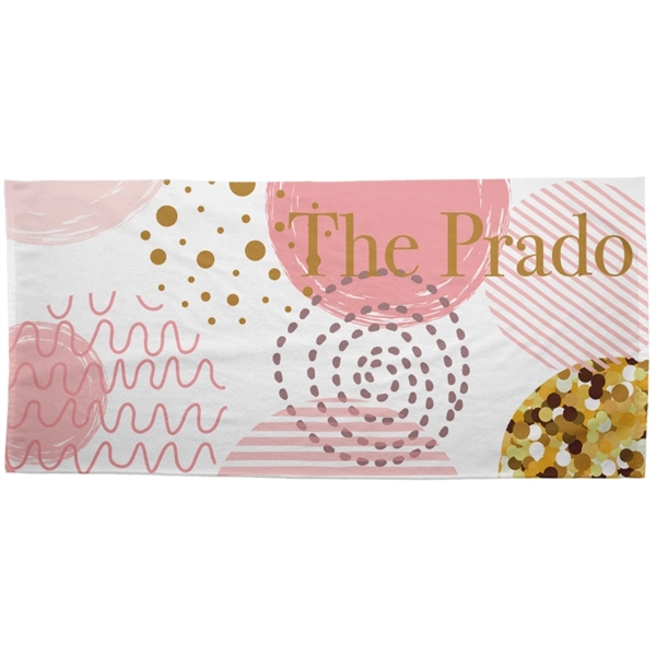 Beach Towel, 360gsm poly velour material, custom full color sublimation design,... from ASI 67557 LimeLight Ent