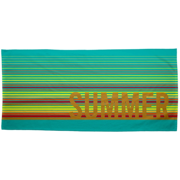 Beach Towel, 360gsm poly velour material, custom full color sublimation design,... from ASI 67557 LimeLight Ent