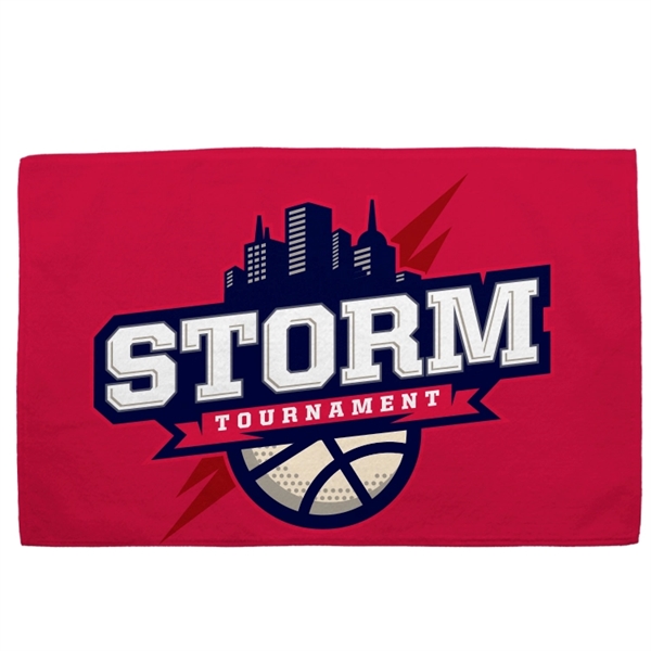 Golf towels, 360gsm poly velour material, custom full color sublimation design,... from ASI 67557 LimeLight Ent