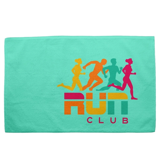 Golf towels, 360gsm poly velour material, custom full color sublimation design,... from ASI 67557 LimeLight Ent
