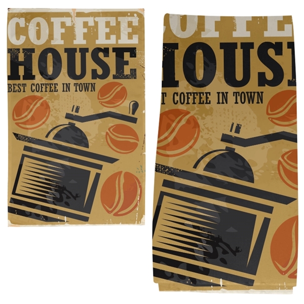 Kitchen towels, 280GSM Spun Polyester material, custom full color sublimation design,... from ASI 67557 LimeLight Ent