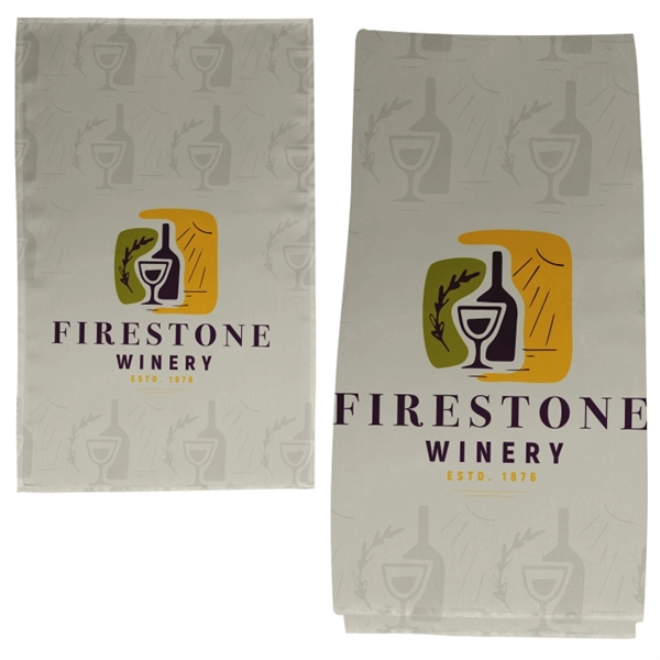 Kitchen towels, 280GSM Spun Polyester material, custom full color sublimation design,... from ASI 67557 LimeLight Ent