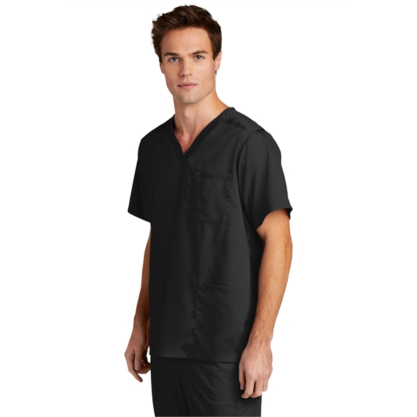 WonderWink Men's Premiere Flex V-Neck Top... from ASI 84863 SanMar