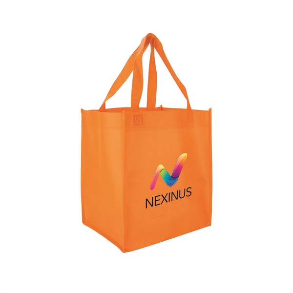 10.5" x 11.75" non-woven shopping tote bag with water-resistant coating, 8"... from ASI 90807 Tekweld