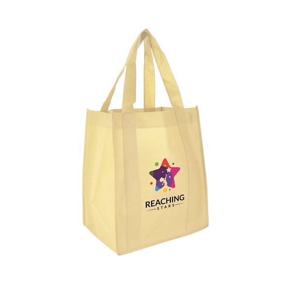 13" x 15" non-woven shopping tote bag with water-resistant coating, 10"... from ASI 90807 Tekweld