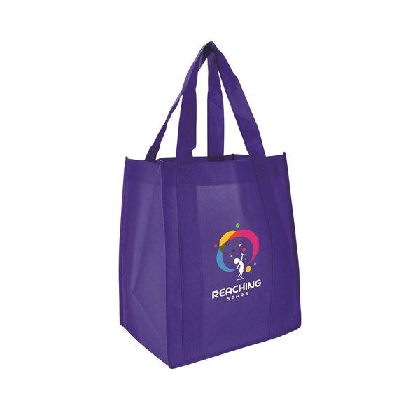 13" x 15" non-woven shopping tote bag with water-resistant coating, 10"... from ASI 90807 Tekweld
