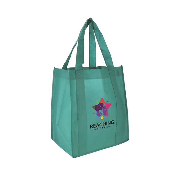 13" x 15" non-woven shopping tote bag with water-resistant coating, 10"... from ASI 90807 Tekweld