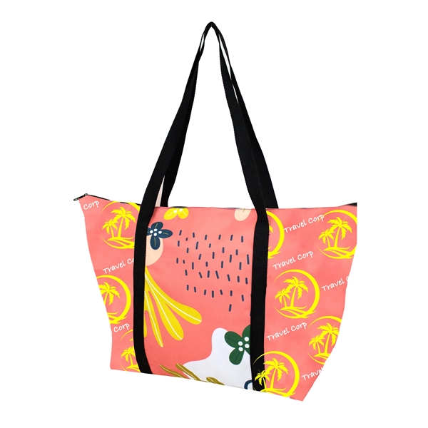 21" x 13" x 7" zippered tote with edge to edge... from ASI 37980 Bagworld