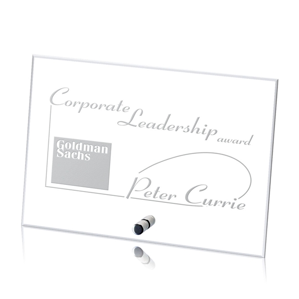 Horizontal rectangle starfire award with chrome or gold pin... from ASI 84592 St Regis Group / St Regis