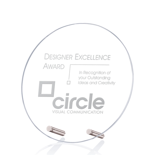Circle starfire award with chrome or gold pins... from ASI 84592 St Regis Group / St Regis