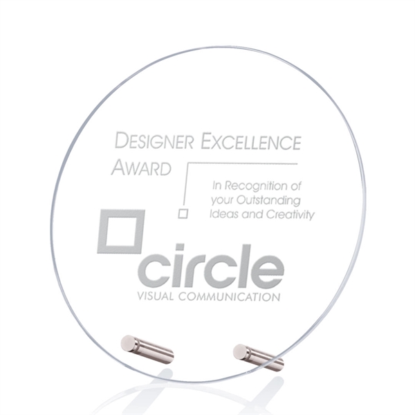 Circle starfire award with chrome or gold pins... from ASI 84592 St Regis Group / St Regis