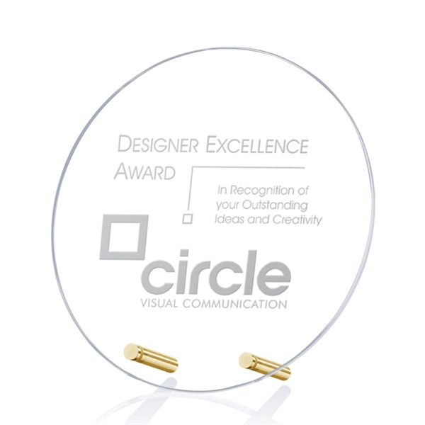 Circle starfire award with chrome or gold pins... from ASI 84592 St Regis Group / St Regis