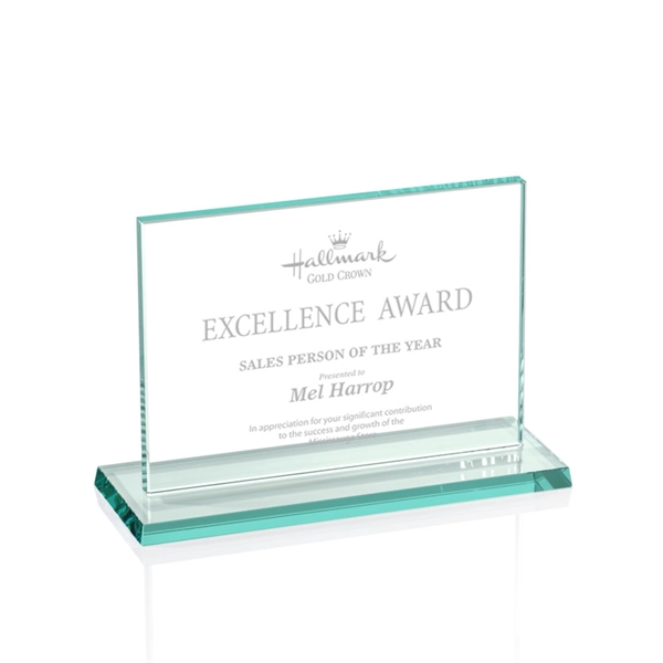 Horizontal jade award with 3/8" and 5/8" thickness... from ASI 84592 St Regis Group / Prestige Glass