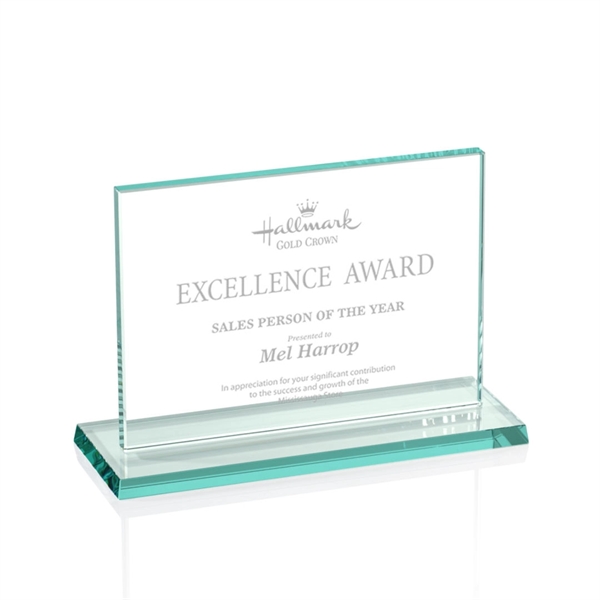 Horizontal jade award with 3/8" and 5/8" thickness... from ASI 84592 St Regis Group / Prestige Glass