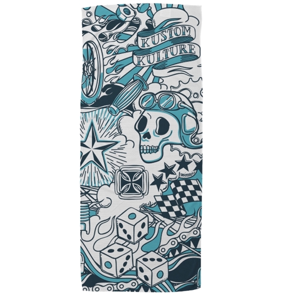 cooling material towel, measures 12"H x 31.50"W, custom full color sublimation... from ASI 67557 LimeLight Ent