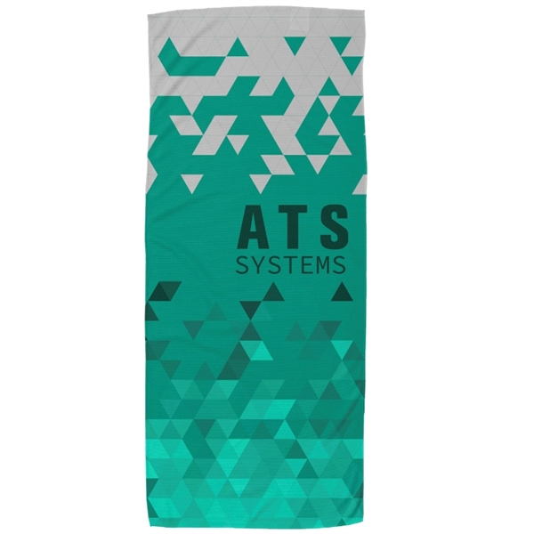cooling material towel, measures 12"H x 31.50"W, custom full color sublimation... from ASI 67557 LimeLight Ent
