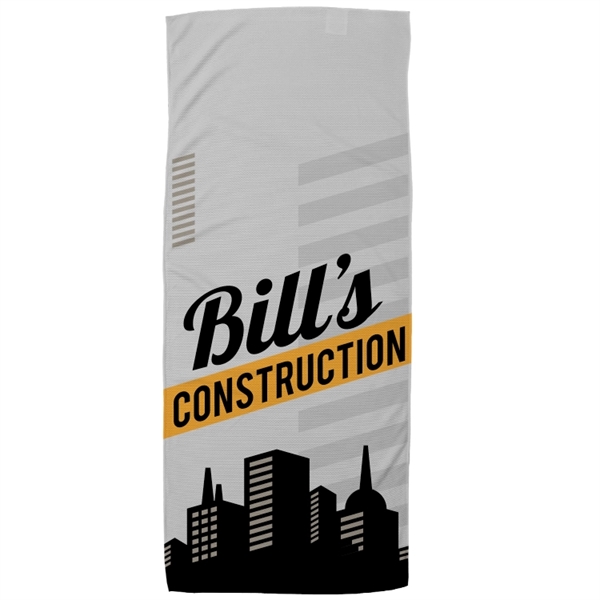 cooling material towel, measures 12"H x 31.50"W, custom full color sublimation... from ASI 67557 LimeLight Ent