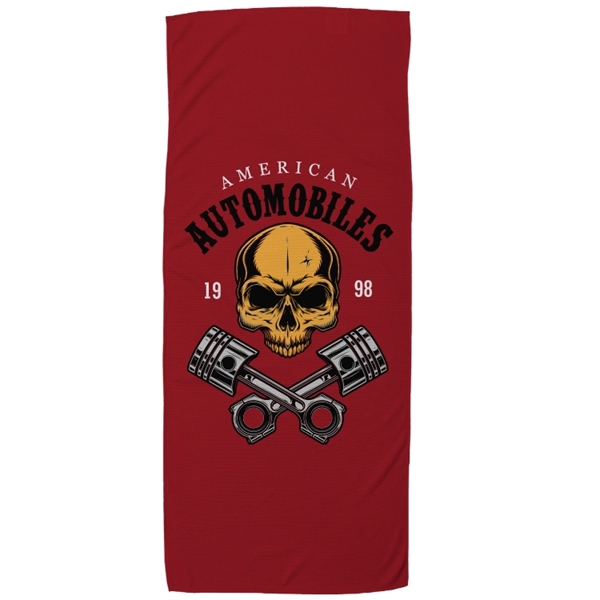 cooling material towel, measures 12"H x 31.50"W, custom full color sublimation... from ASI 67557 LimeLight Ent