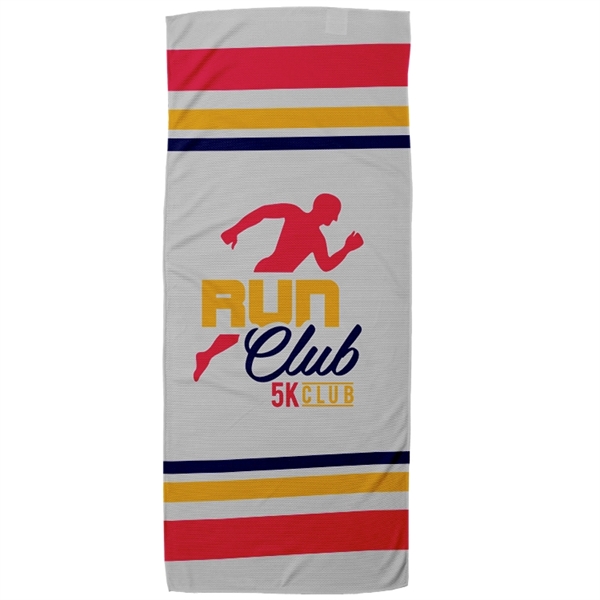 cooling material towel, measures 12"H x 31.50"W, custom full color sublimation... from ASI 67557 LimeLight Ent