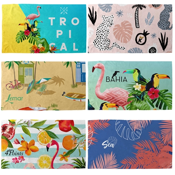 Super Size Luxury Beach Towel, Measures 35"H x 70"W, custom full... from ASI 67557 LimeLight Ent