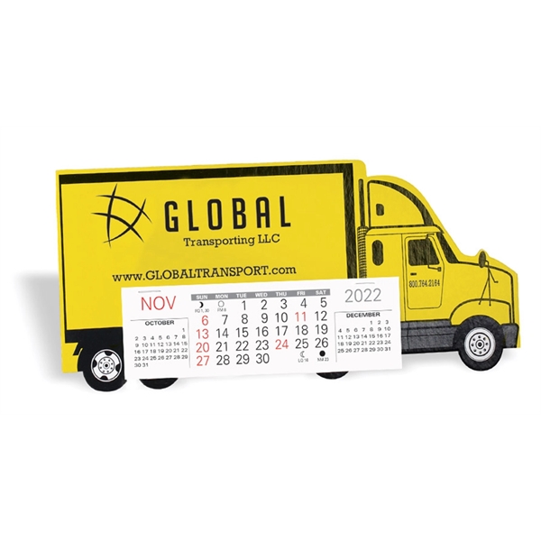 Full color printed custom shape Desk Calendar, 13 month 3 month... from ASI 95280 Warwick Publishing Co / Warwick