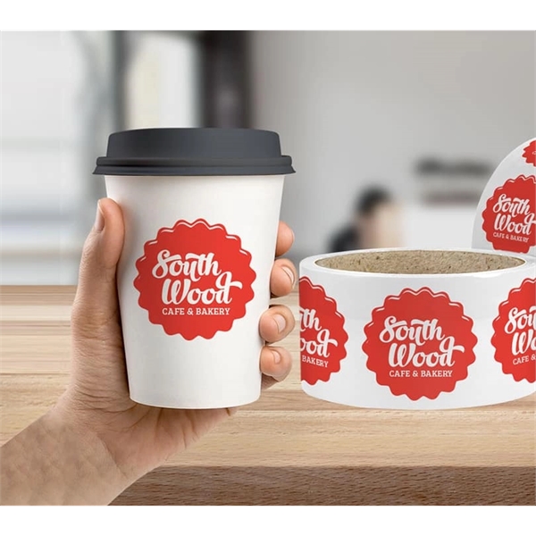 Durable and laminated circular eco-safe labels on a roll made of... from ASI 89791 StickerYou