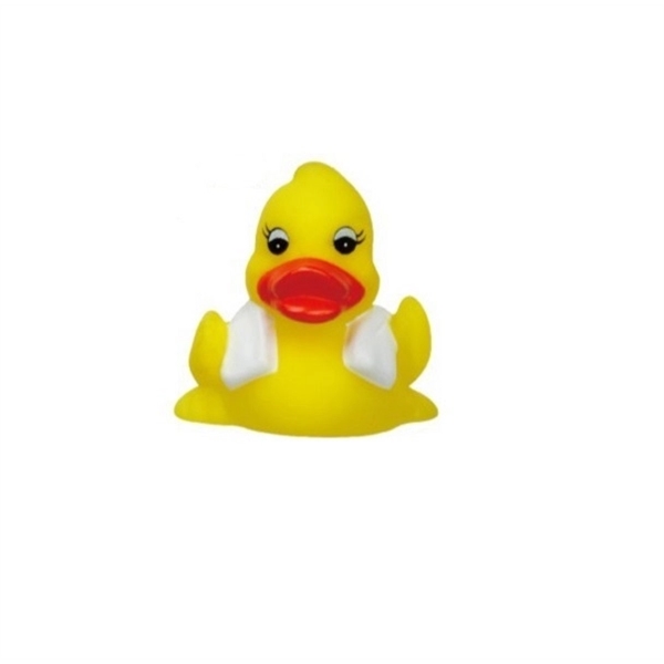 Mini squeaking rubber duck toys, balanced for floating.... from ASI 31977 Adline Industries Inc
