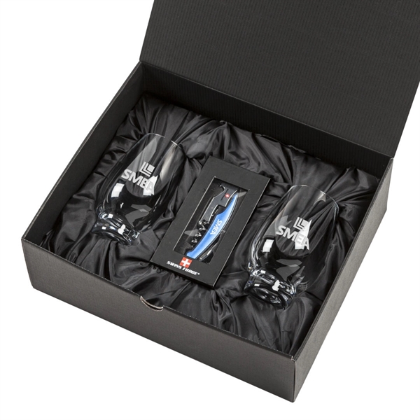 Giftset includes 2 Glenarden Stemless wine glasses and Swiss Force® Impressive... from ASI 84592 St Regis Group