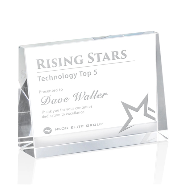 The bold Tweed award is a thick freestanding optical crystal award... from ASI 84592 St Regis Group / St Regis